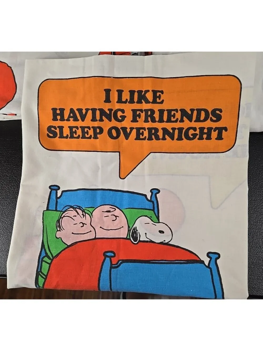 Vtg Charlie Brown Peanuts Snoopy Twin Sheet Set Flat/Fitted/1 Pillow Case